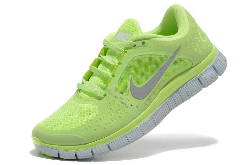 Nike Free run Womens Shoes 5.0  breathable Green Gray (2)